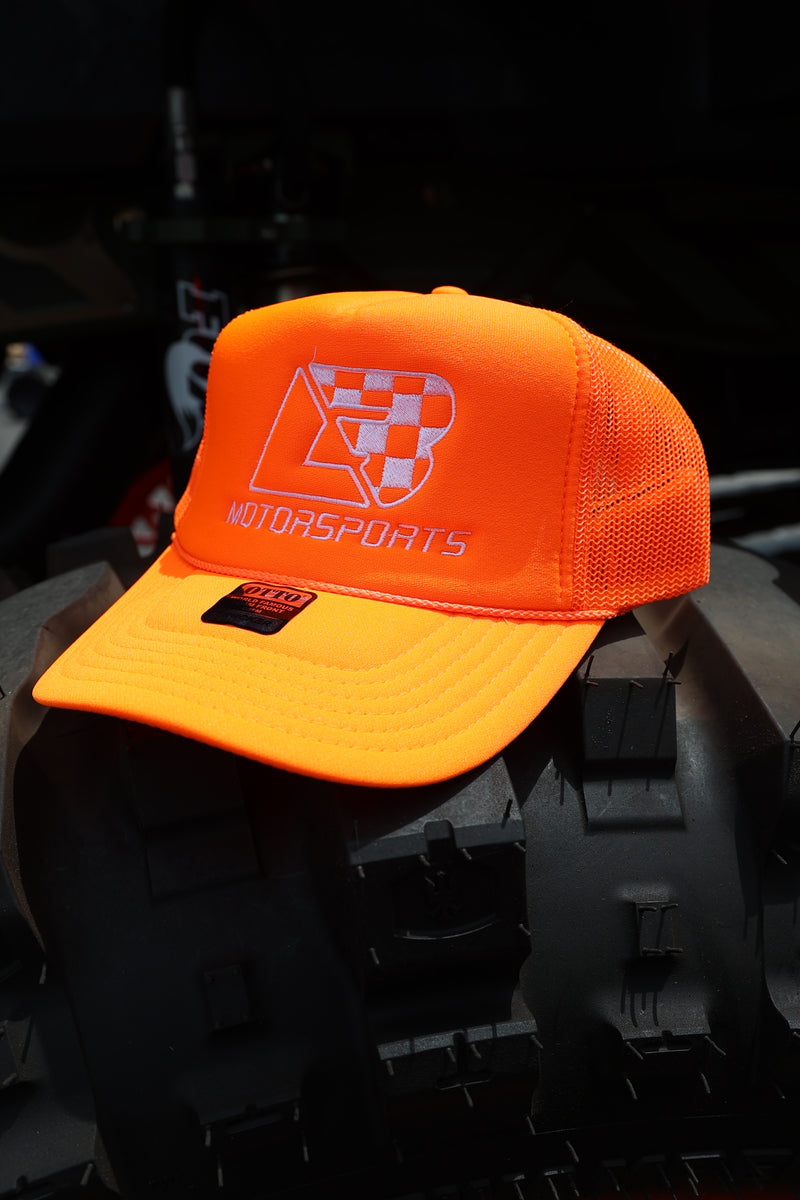 Neon Orange & White Foam Trucker Hat