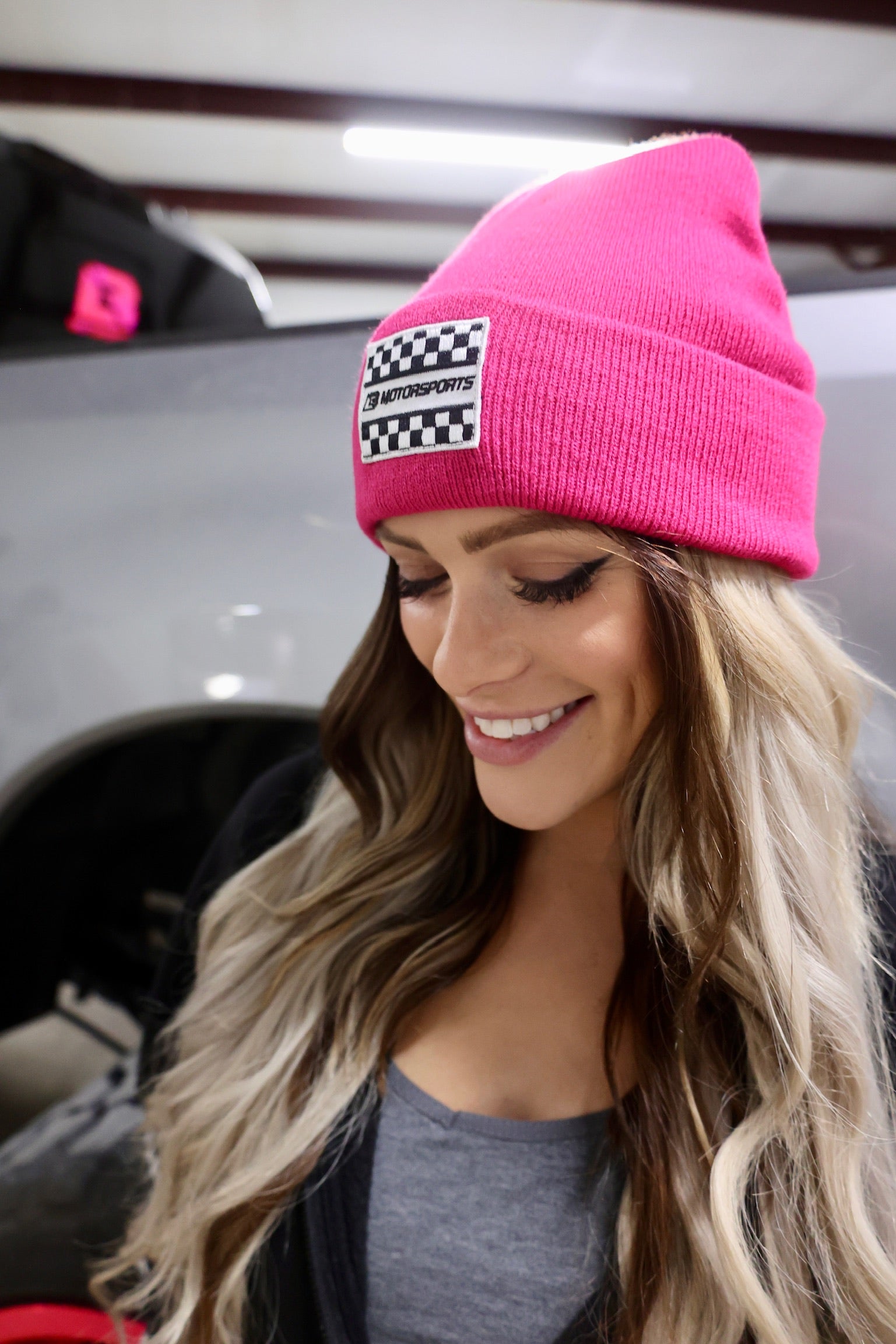 Hot clearance pink beanie