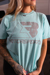 Teal & Grey Comfort Colors Tee