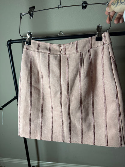 (Size S) Mauve Suede Skirt