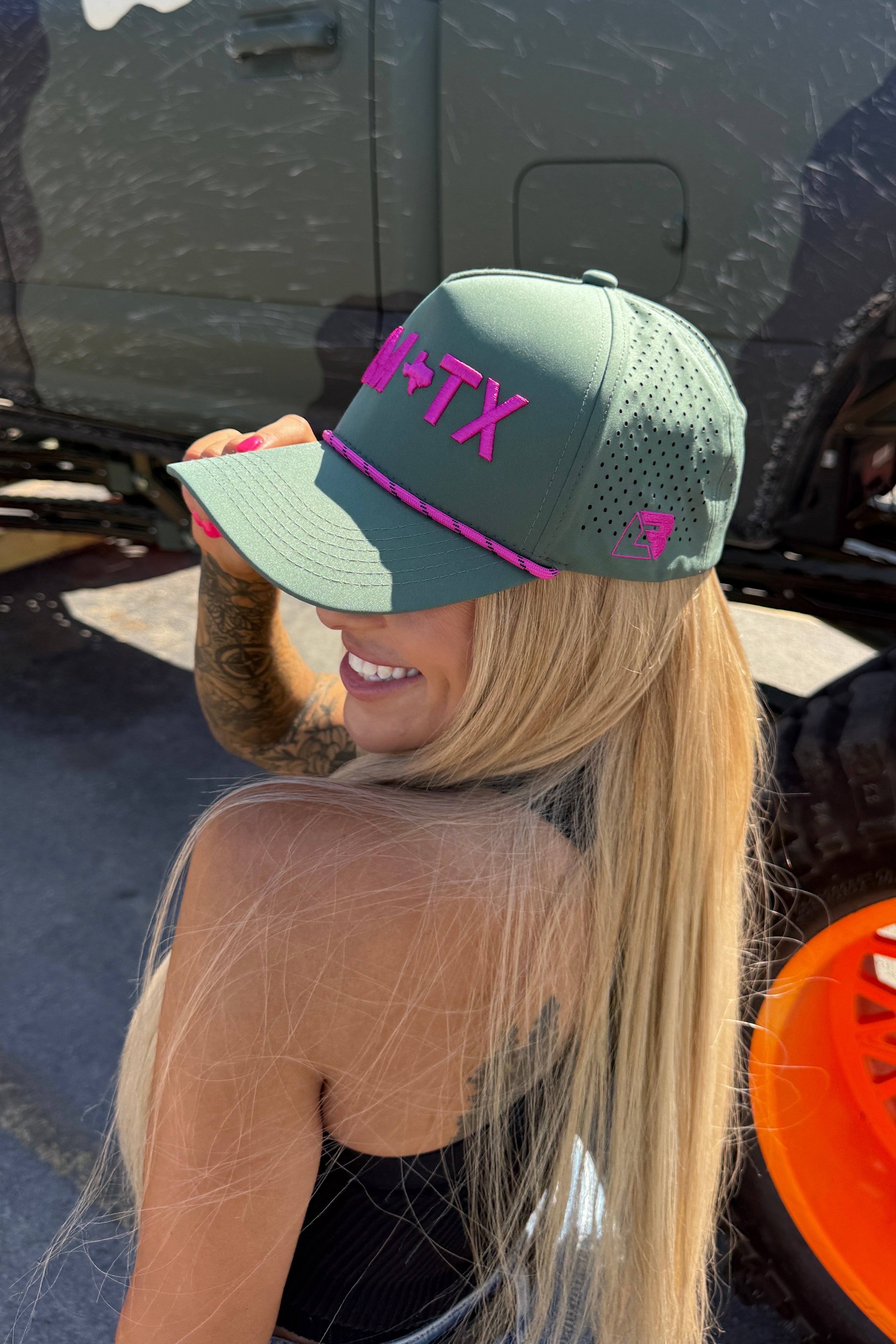 Green & Pink LBM Rope Hat