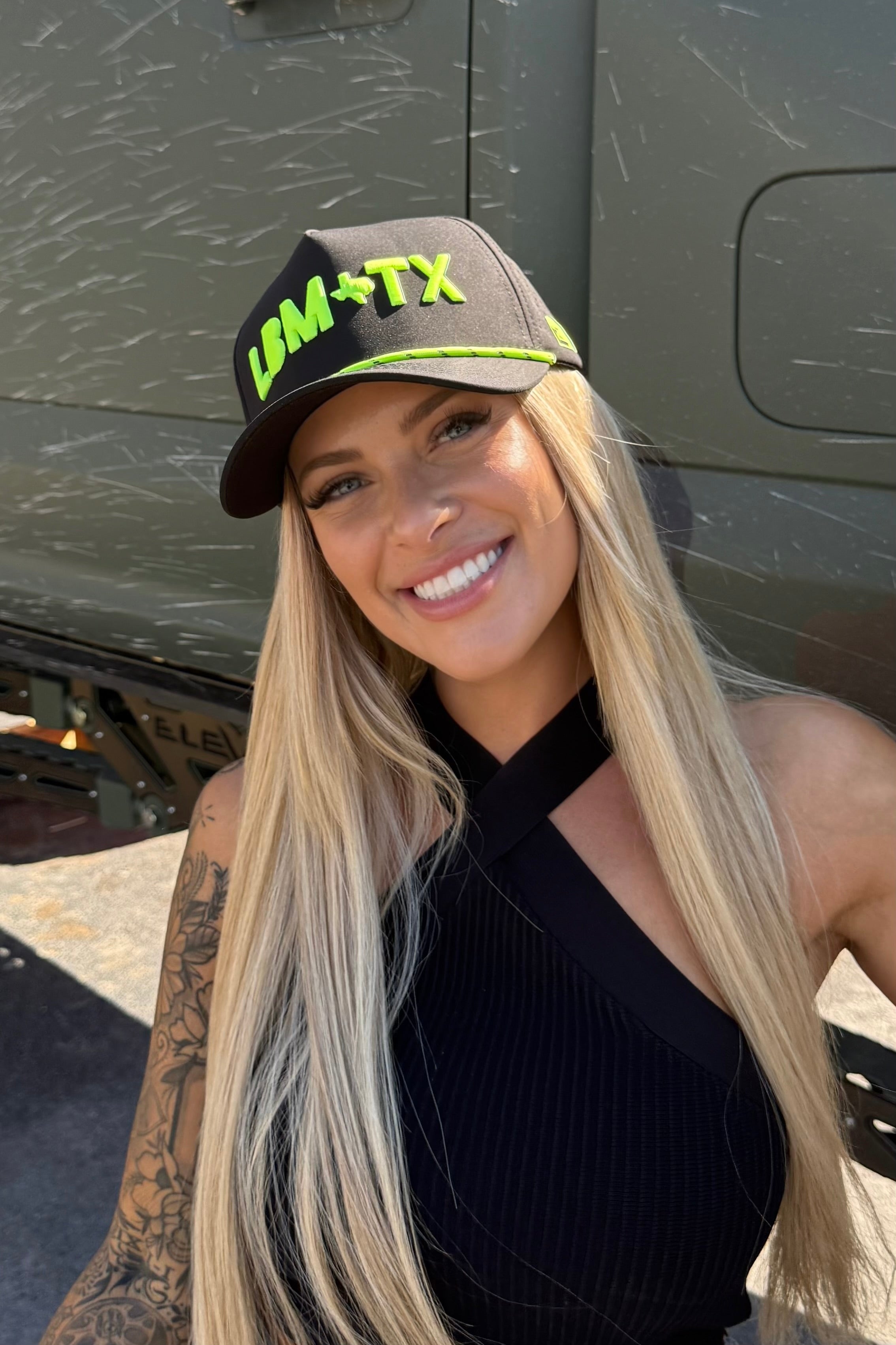 Black & Neon Yellow LBM Rope Hat