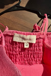 Pink Bow Back Babydoll Dress - Size Medium