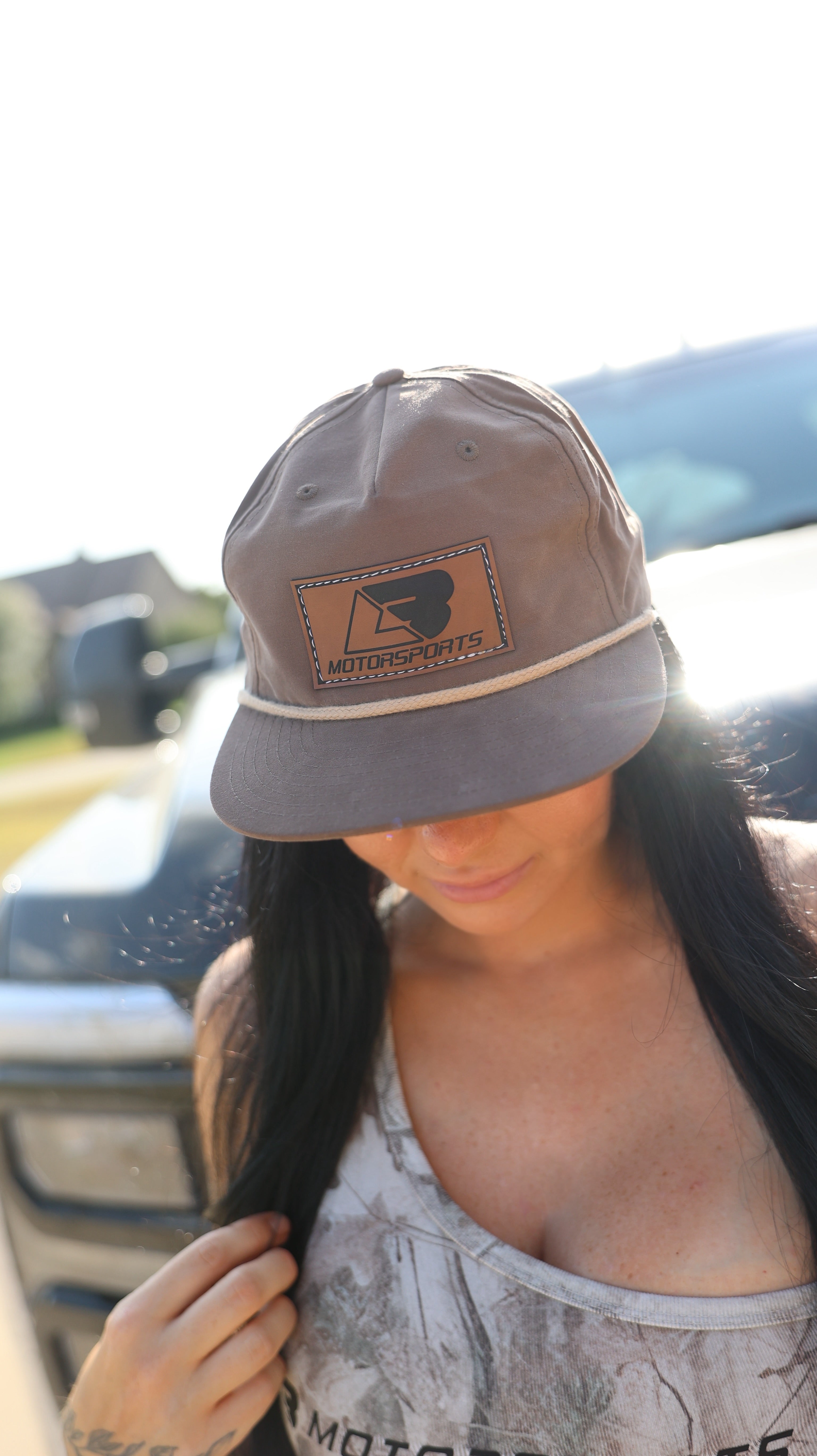 Brown LB Leather Patch Hat