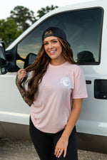 Baby Pink "Vintage Flag" Logo Tee