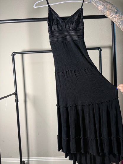 (Size M) Black Beach Maxi Dress
