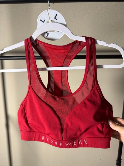 (Size L) Ryderwear Brand Red Sports Bra