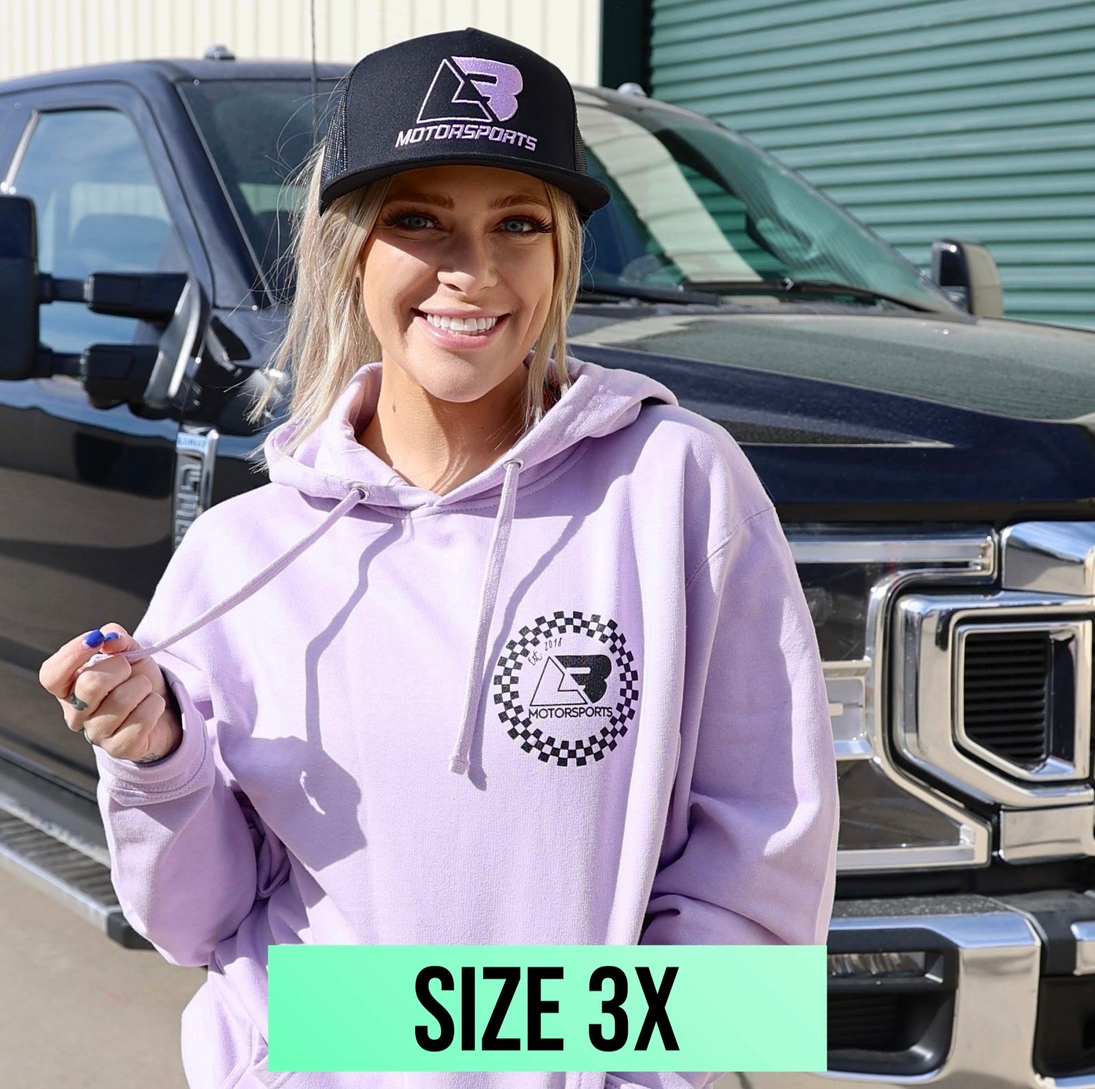 Lavender Circle Flag Premium Hoodie (Size 3x)