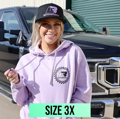 Lavender Circle Flag Premium Hoodie (Size 3x)
