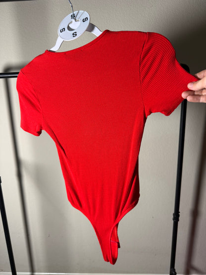 (Size S) Red Lulus Bodysuit