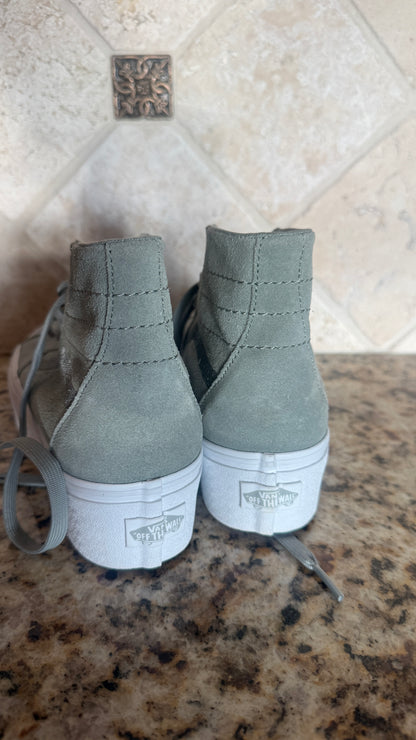 Grey Hightop Vans - Size Women's 8