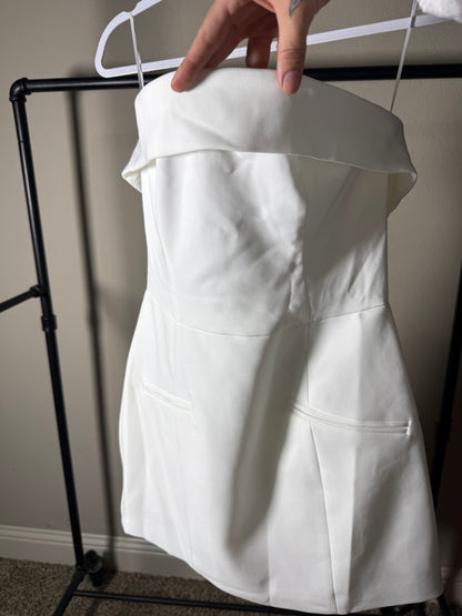 (Size S) Foldover Strapless Mini Dress Brand New