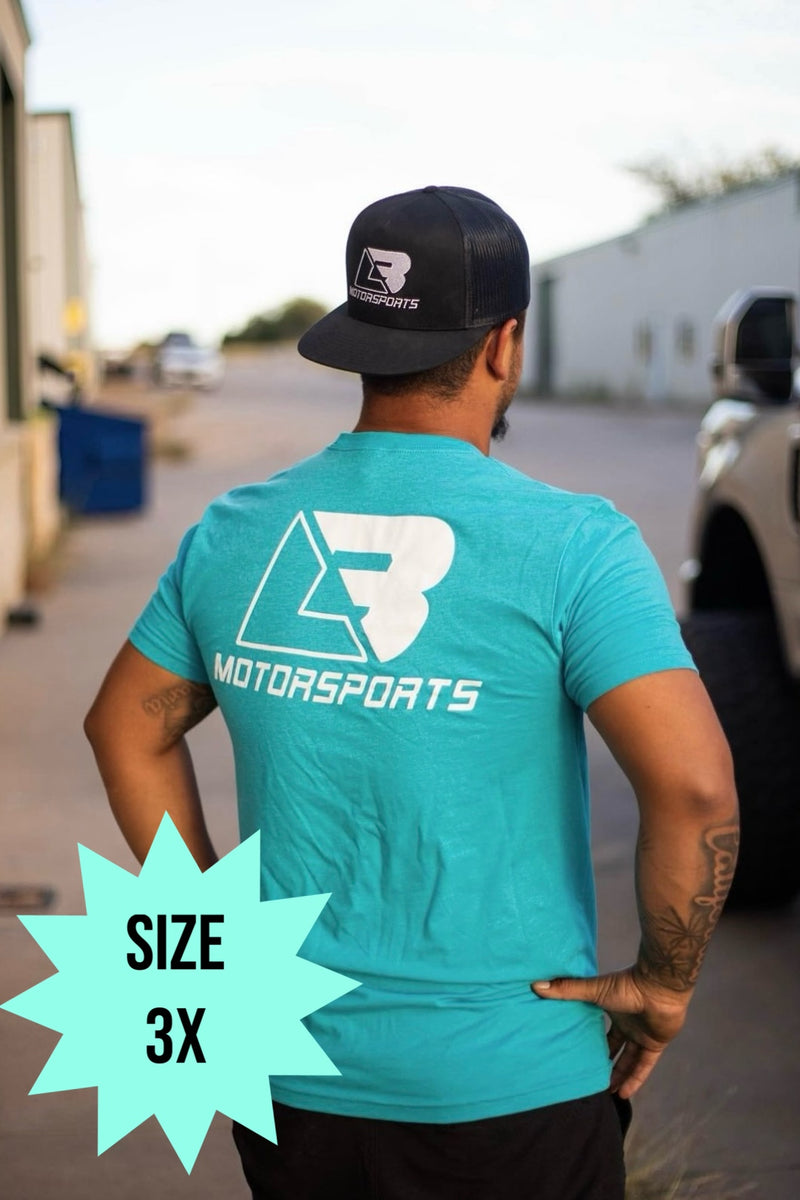 Bright Blue LB Logo Tee (Size 3x)
