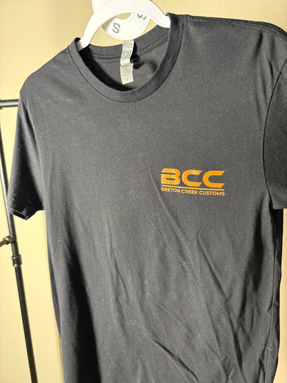 (Size S) Black BCC Orange Logo Tee