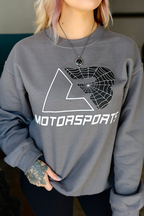 Charcoal Spider Web Crewneck
