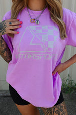 Neon Violet Comfort Colors Logo Tee