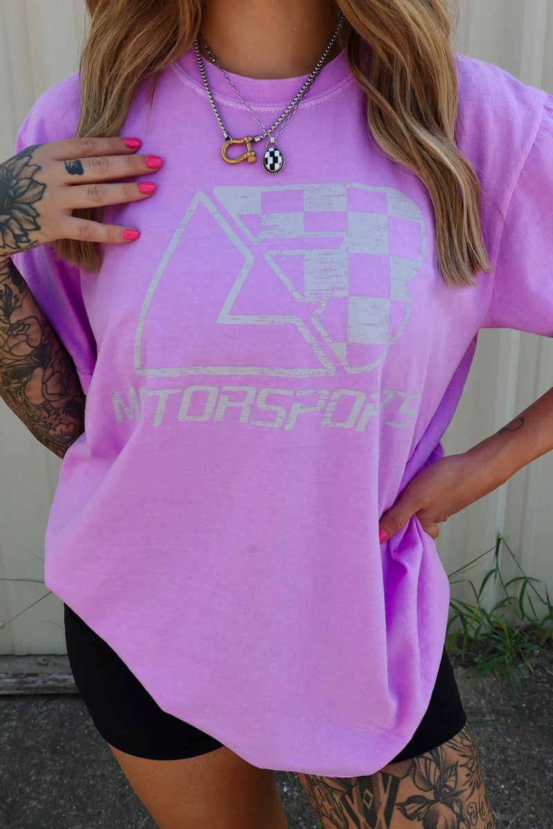 Neon Violet Comfort Colors Logo Tee