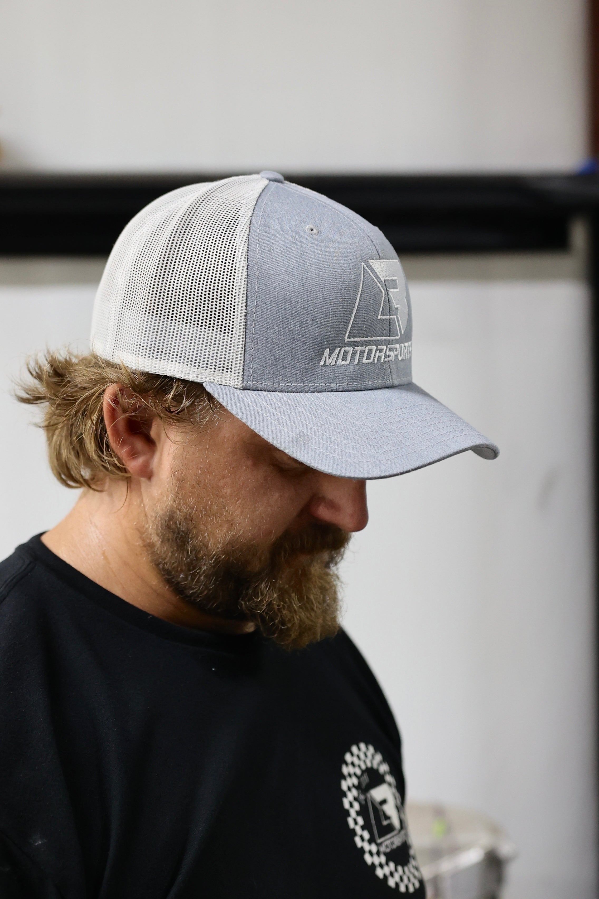 Grey Denim & White LB Hat