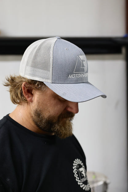 Grey Denim & White LB Hat