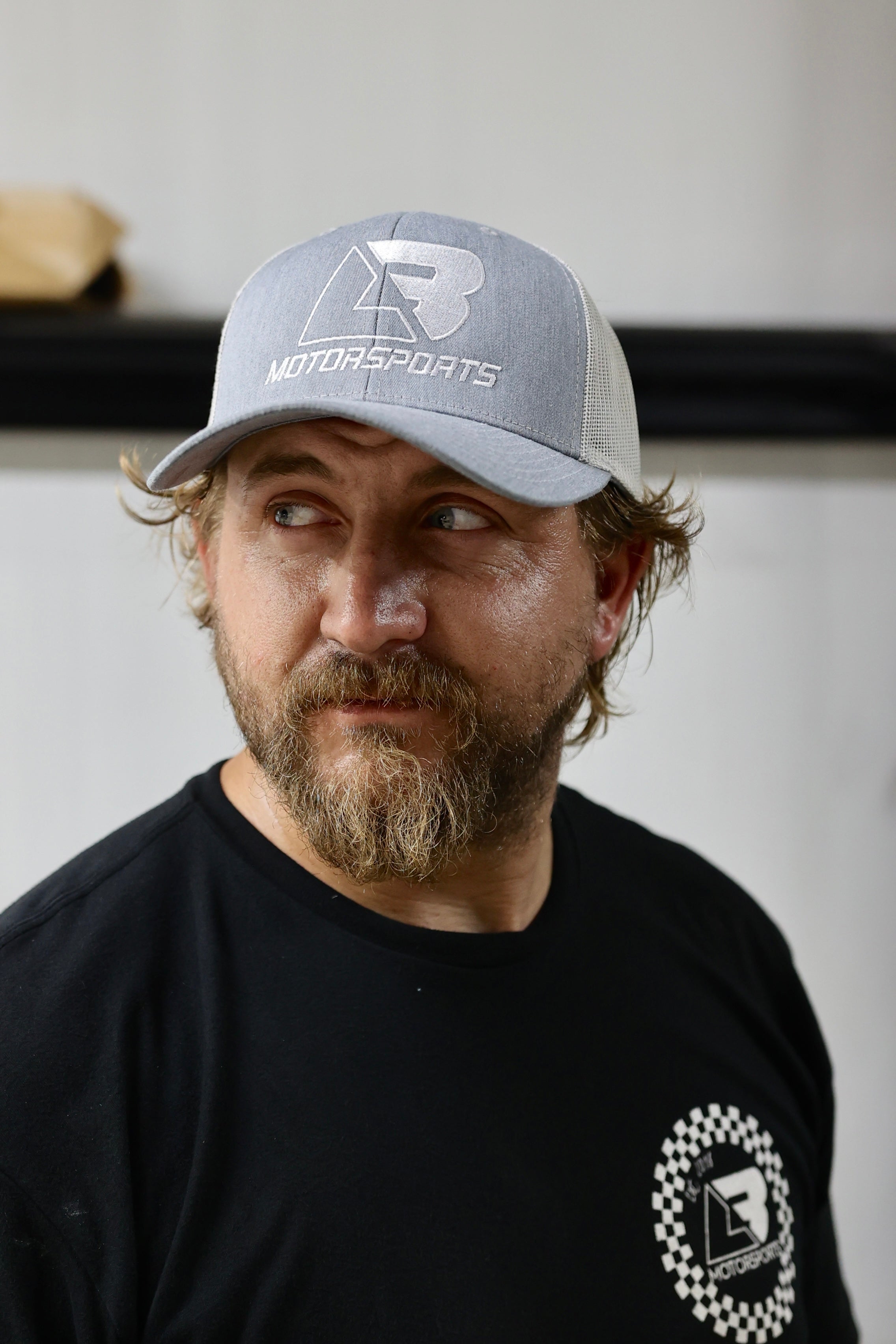 Grey Denim & White LB Hat