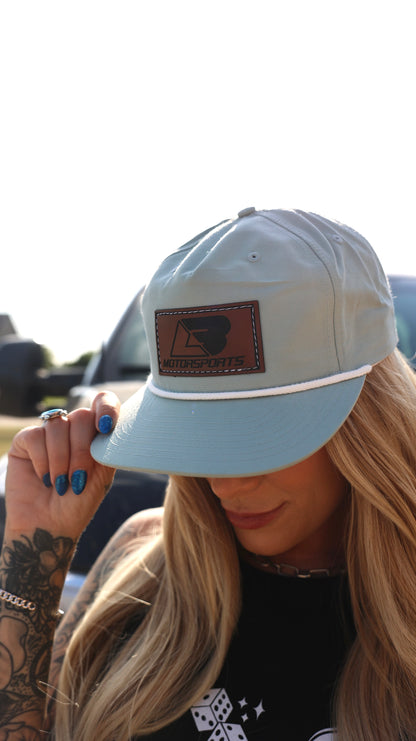 Mint Green LB Leather Patch Hat