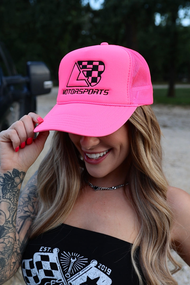 Hot Pink & Black Foam Trucker Hat