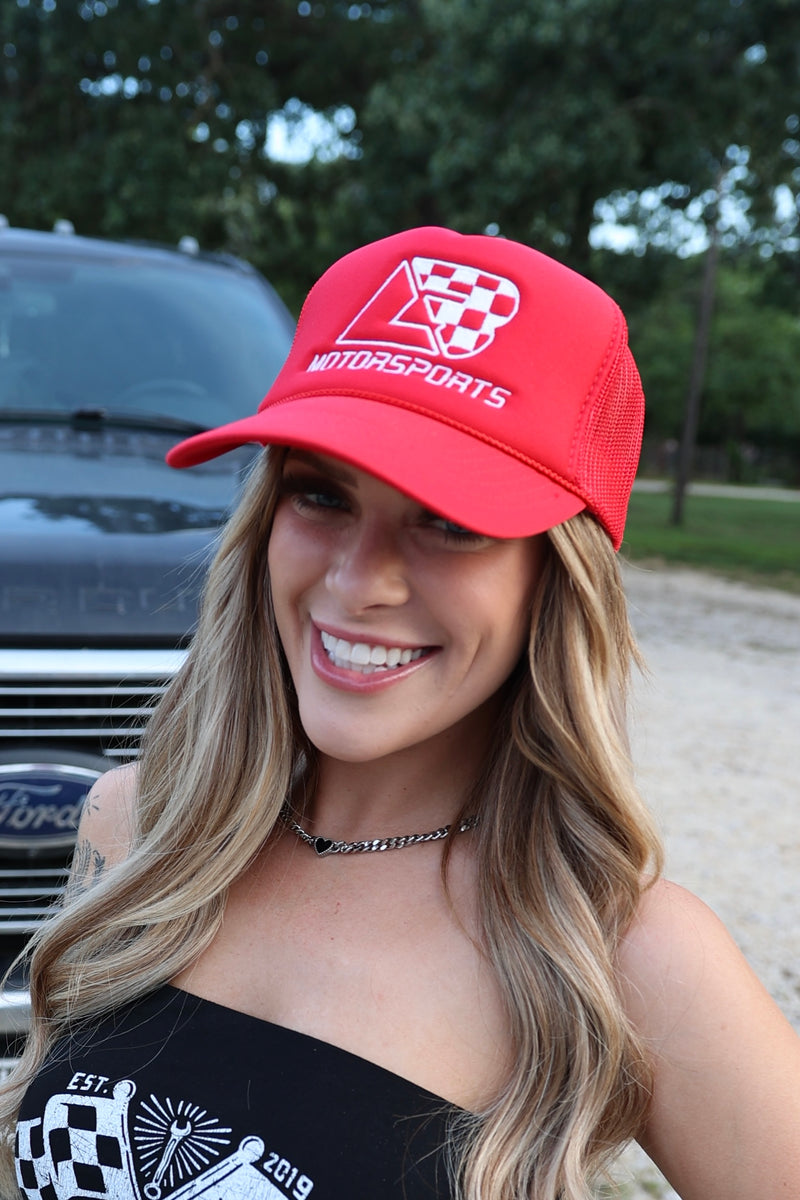 Red & White Foam Trucker Hat