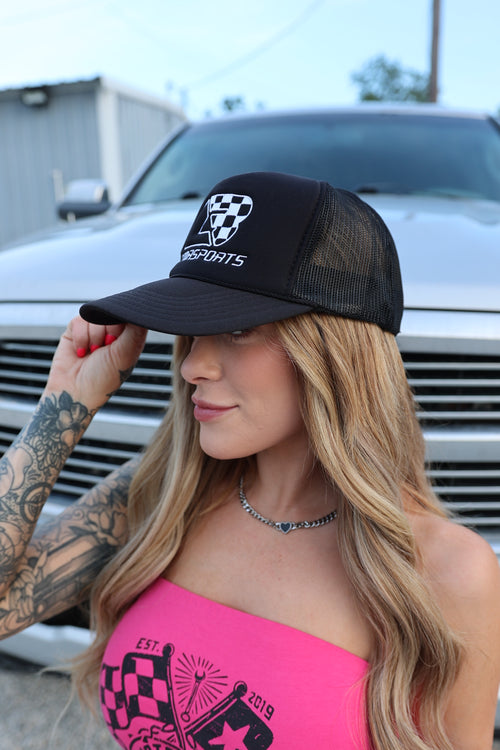 Black & White Foam Trucker Hat