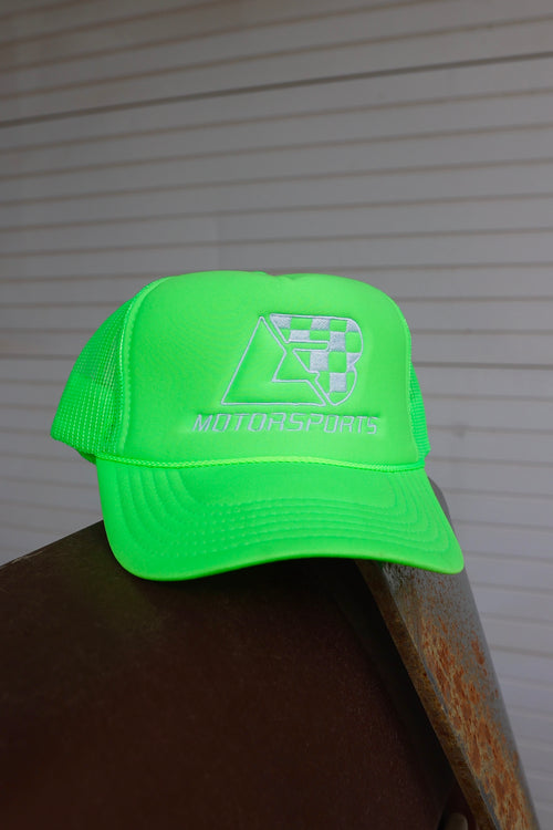 Neon Green & White Foam Trucker Hat