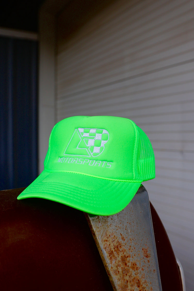 Neon Green & White Foam Trucker Hat