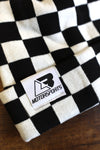 Black & White Checker Print Beanie
