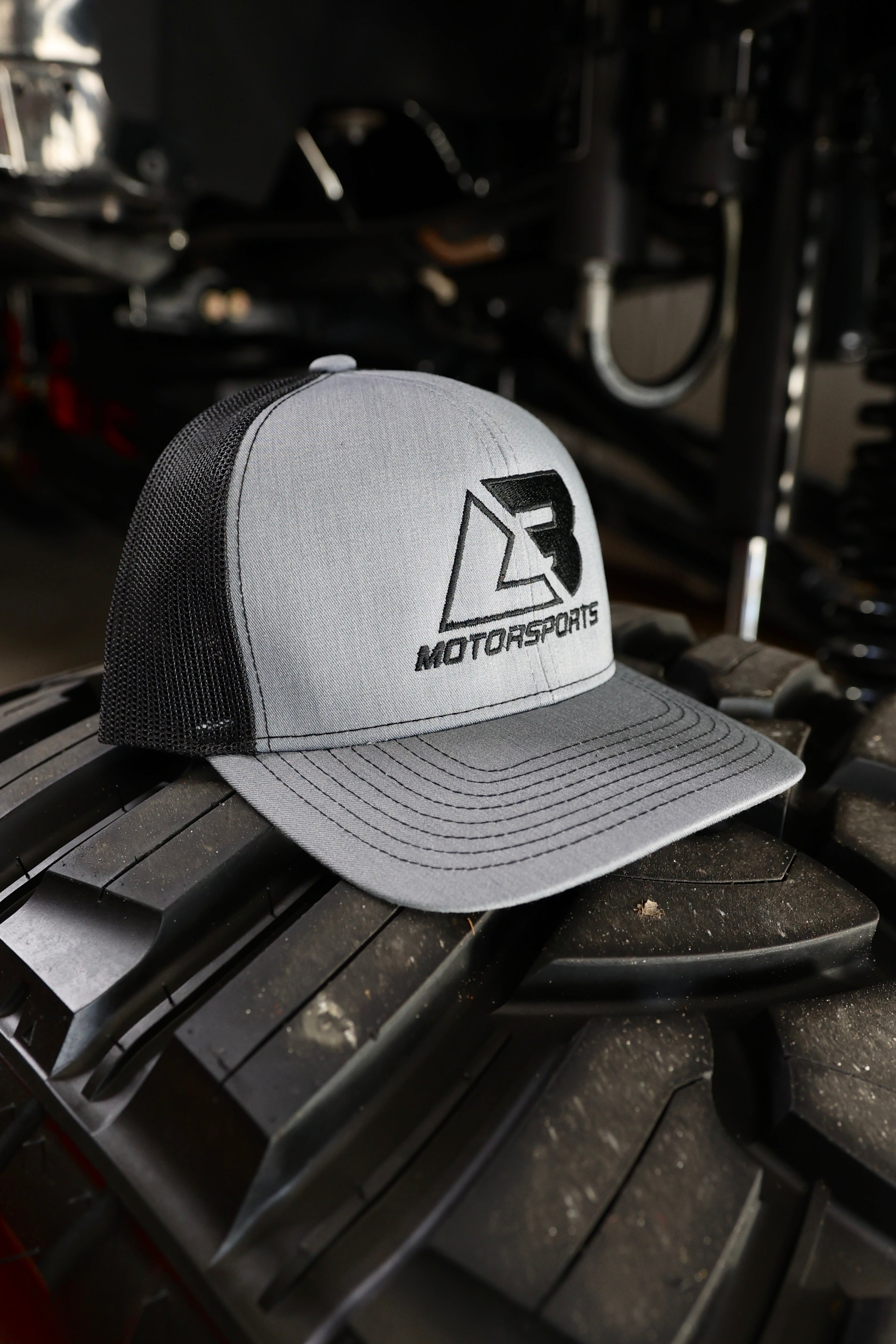 Grey Denim & Black Richardson Hat