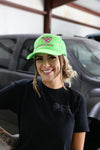 Neon Green & Pink Foam Trucker Hat