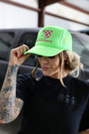 Neon Green & Pink Foam Trucker Hat