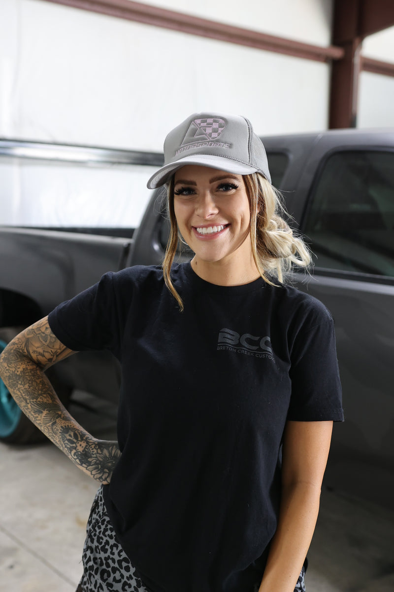 Grey & Lavender FoamTrucker Hat