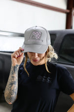 Grey & Lavender FoamTrucker Hat