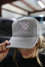 Grey & Lavender FoamTrucker Hat