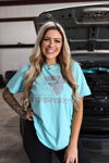 Teal & Grey Comfort Colors Tee