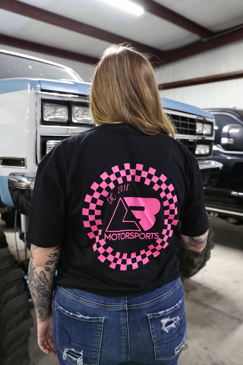 Hot Pink Checkered Tee