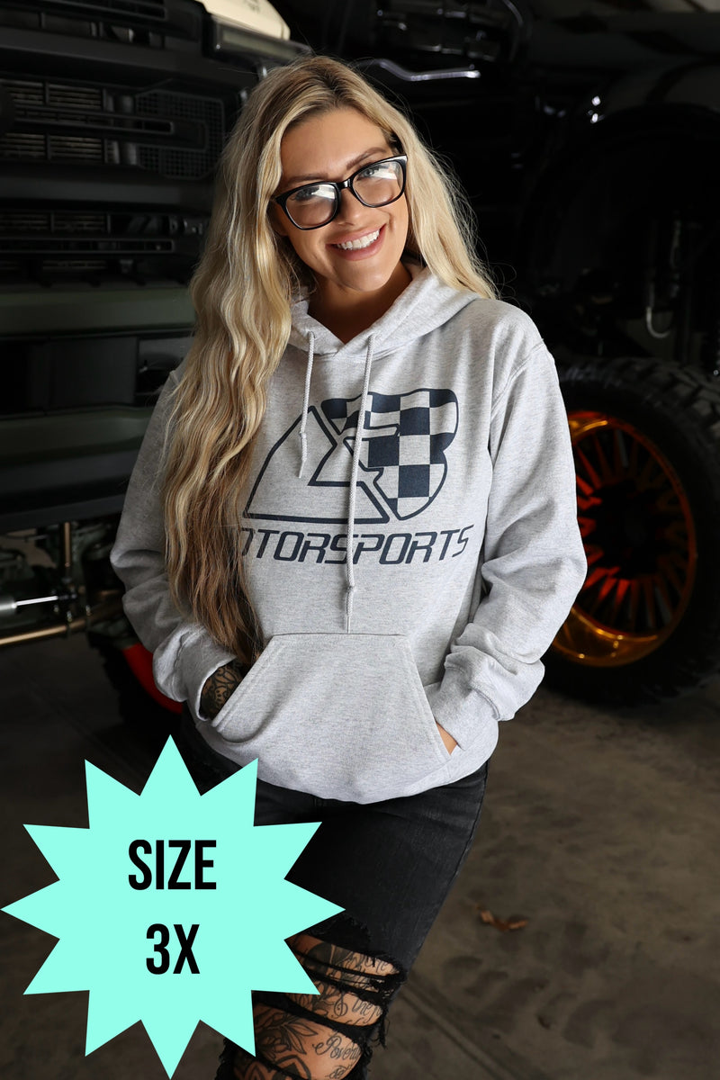 Ash Grey Checker Hoodie (Size 3x)