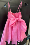 Pink Bow Back Babydoll Dress - Size Medium
