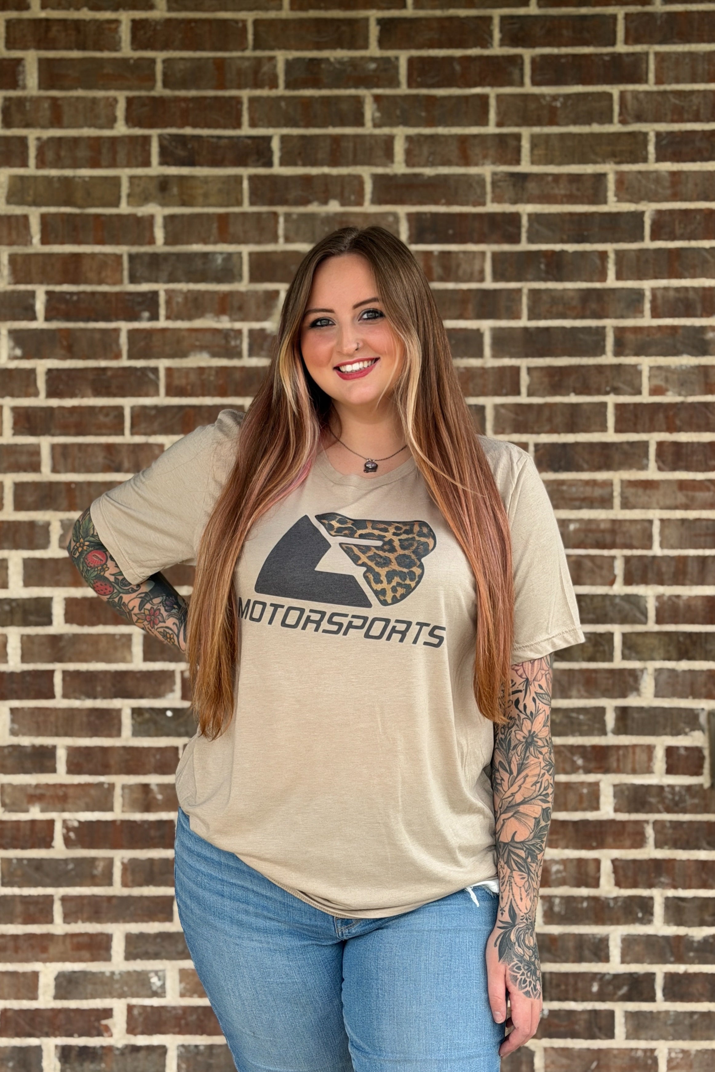 Tan Leopard Tee