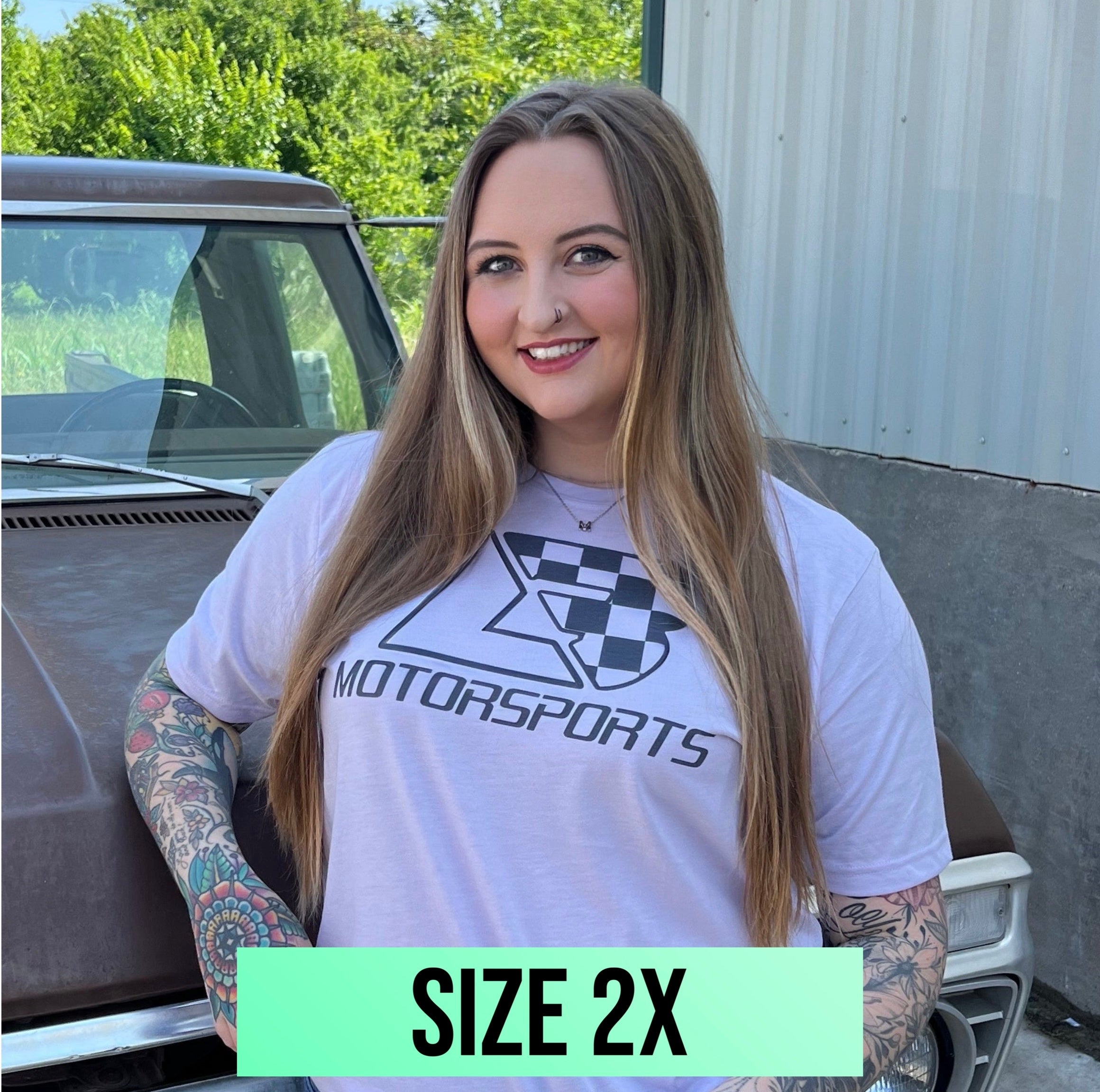 Lavender Checkered Tee (Size 2X)