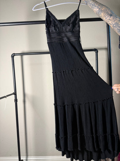 (Size M) Black Beach Maxi Dress