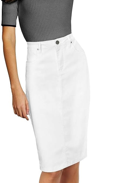 White Pencil Skirt - Size 6 (NWT)