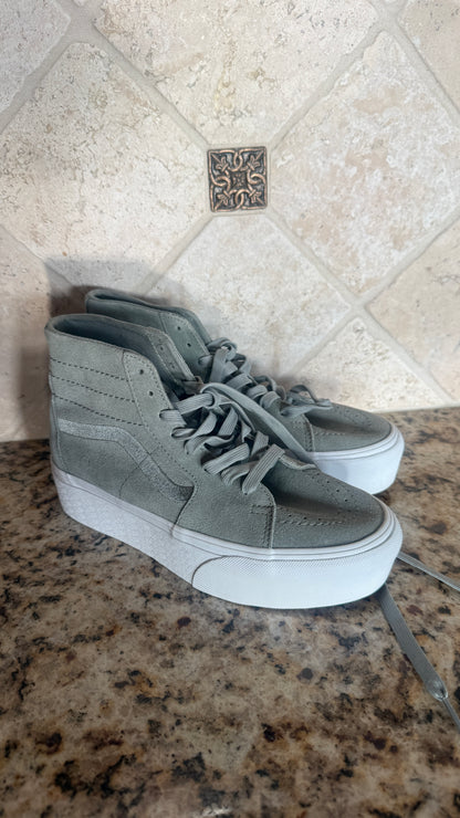Grey Hightop Vans - Size Women's 8