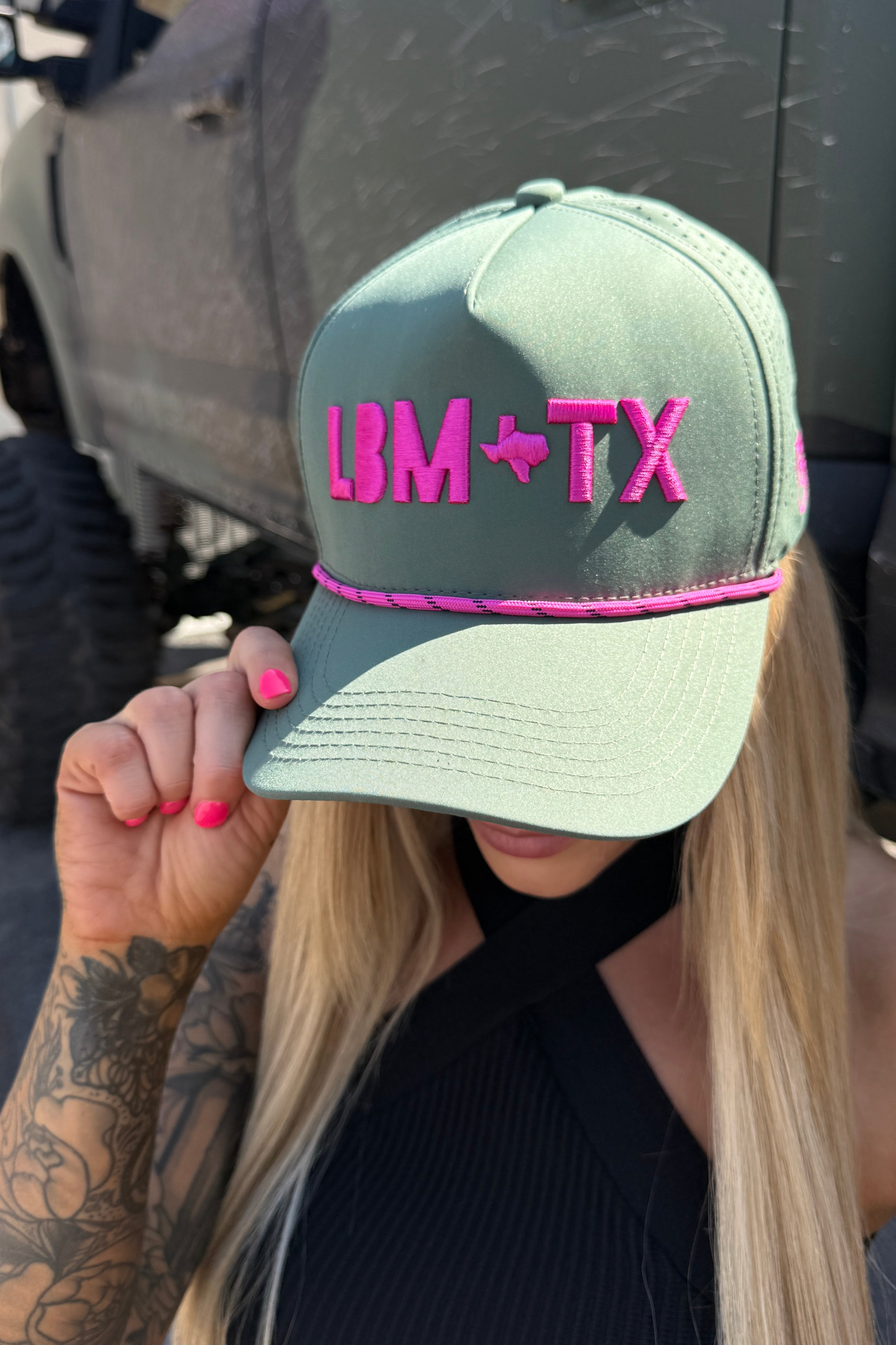 Green & Pink LBM Rope Hat