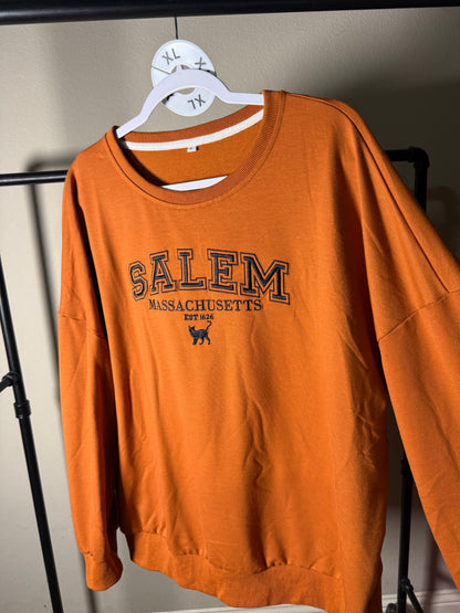 (Size XL) Burnt Orange Salem Crewneck