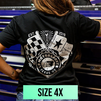 Black Vintage Flag Logo Tee (Size 4x)
