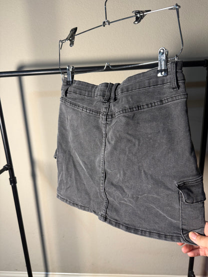 (Size M) Black Denim Skirt